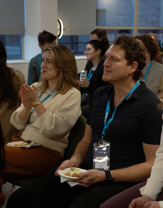 Synergy Enterprises Momentum sustainability event audience.